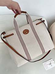 Valentino Garavani Antibes Canvas Bag Brown 41x33x20cm - 1