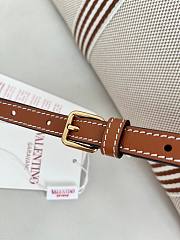 Valentino Garavani Antibes Canvas Bag Brown 41x33x20cm - 6