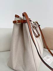 Valentino Garavani Antibes Canvas Bag Brown 41x33x20cm - 5