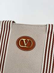 Valentino Garavani Antibes Canvas Bag Brown 41x33x20cm - 2