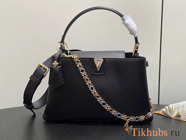 Louis Vuitton LV Capucines MM Souple Black 33x24x12cm - 1