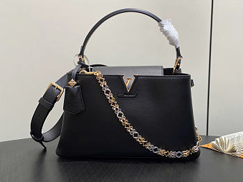 Louis Vuitton LV Capucines MM Souple Black 33x24x12cm
