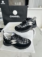 Chanel Black Tweed Sneaker - 1
