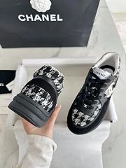 Chanel Black Tweed Sneaker - 5