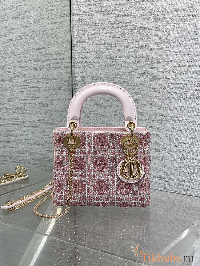 Dior Mini Lady Bag Multicolor Pink 17cm - 1