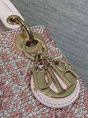 Dior Mini Lady Bag Multicolor Pink 17cm - 5