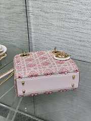 Dior Mini Lady Bag Multicolor Pink 17cm - 3