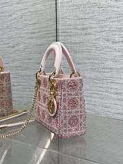 Dior Mini Lady Bag Multicolor Pink 17cm - 2