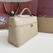Loro Piana Extra Pocket L27 Bag Beige Ostrich 27x16x10cm - 2