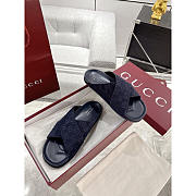 Gucci Rhein GG Suede Crisscross Side Sandals - 2