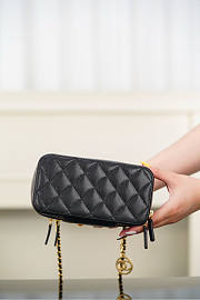 Chanel 25A Cosmetic Black Caviar Bag 13x17x9cm - 5