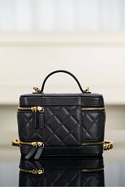 Chanel 25A Cosmetic Black Caviar Bag 13x17x9cm - 3