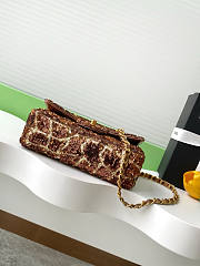 Chanel Flap Bag Yellow Sequins 21x14x8cm - 3