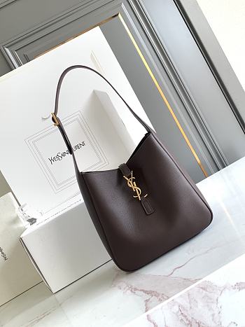 YSL LE 5 À 7 Small Brown Leather 23x22x8.5cm