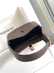 YSL LE 5 À 7 Small Brown Leather 23x22x8.5cm - 5