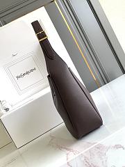 YSL LE 5 À 7 Small Brown Leather 23x22x8.5cm - 3