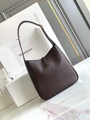 YSL LE 5 À 7 Small Brown Leather 23x22x8.5cm - 4