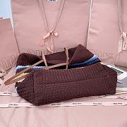 Miu Miu Raffia-effect Woven Tote Bag 40x34x16cm - 4