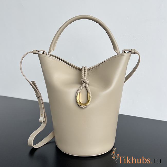Bottega Veneta Medium Liberta Bucket Beige 30x18x18cm - 1