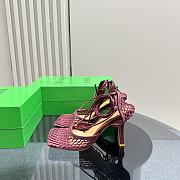Bottega Veneta Stretch Lace-Up Sandal Red Wine 9cm - 5