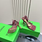 Bottega Veneta Stretch Lace-Up Sandal Red Wine 9cm - 2