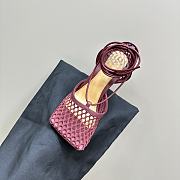 Bottega Veneta Stretch Lace-Up Sandal Red Wine 9cm - 3