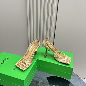 Bottega Veneta Stretch Lace-Up Sandal Gold 9cm