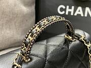 Chanel Top Handle Black Bag Lambskin 14x19x8.5cm - 6