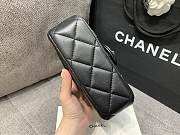 Chanel Top Handle Black Bag Lambskin 14x19x8.5cm - 5