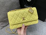 Chanel Wallet On Chain Yellow Caviar 18.5x11x6.5cm - 3