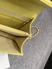 Chanel Wallet On Chain Yellow Caviar 18.5x11x6.5cm - 2