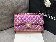 Chanel Medium Flap Bag Iridescent Pink 25cm - 1