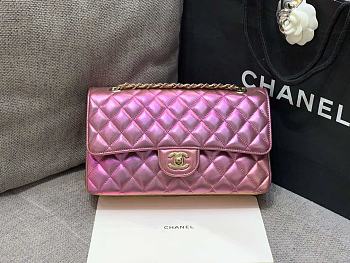 Chanel Medium Flap Bag Iridescent Pink 25cm