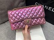 Chanel Medium Flap Bag Iridescent Pink 25cm - 6