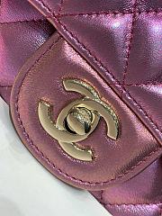 Chanel Medium Flap Bag Iridescent Pink 25cm - 3