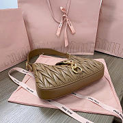 Miu Miu Brownish Beige Leather Shoulder Bag 29x15x4cm - 4