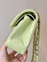 Chanel Flap Bag Light Green Lambskin 25cm - 6