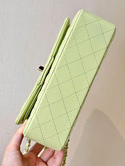 Chanel Flap Bag Light Green Lambskin 25cm - 4