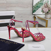 Aquazzura Tequila 105 Sandals Metallic Pink Heel - 2