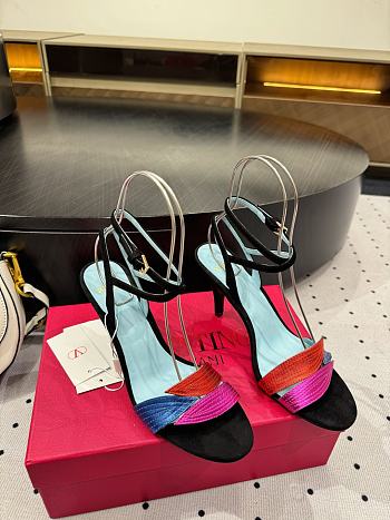 Valentino Suede & Leather Sandal Heel 6cm