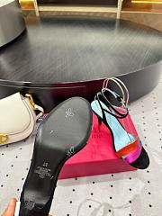 Valentino Suede & Leather Sandal Heel 6cm - 5