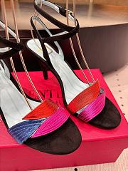 Valentino Suede & Leather Sandal Heel 6cm - 4