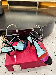 Valentino Suede & Leather Sandal Heel 6cm - 3