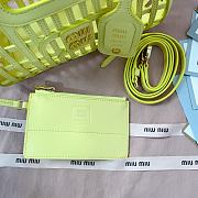 Miu Miu Leather Basket Lemon Yellow 24x125x9cm - 6