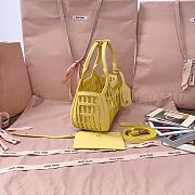 Miu Miu Leather Basket Lemon Yellow 24x125x9cm - 5