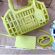 Miu Miu Leather Basket Lemon Yellow 24x125x9cm - 4