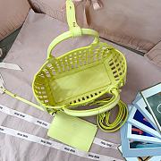 Miu Miu Leather Basket Lemon Yellow 24x125x9cm - 2