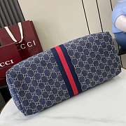 Gucci Giglio Large Tote Bag Blue 60x47x16cm - 5