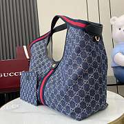 Gucci Giglio Large Tote Bag Blue 60x47x16cm - 4
