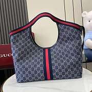 Gucci Giglio Large Tote Bag Blue 60x47x16cm - 2